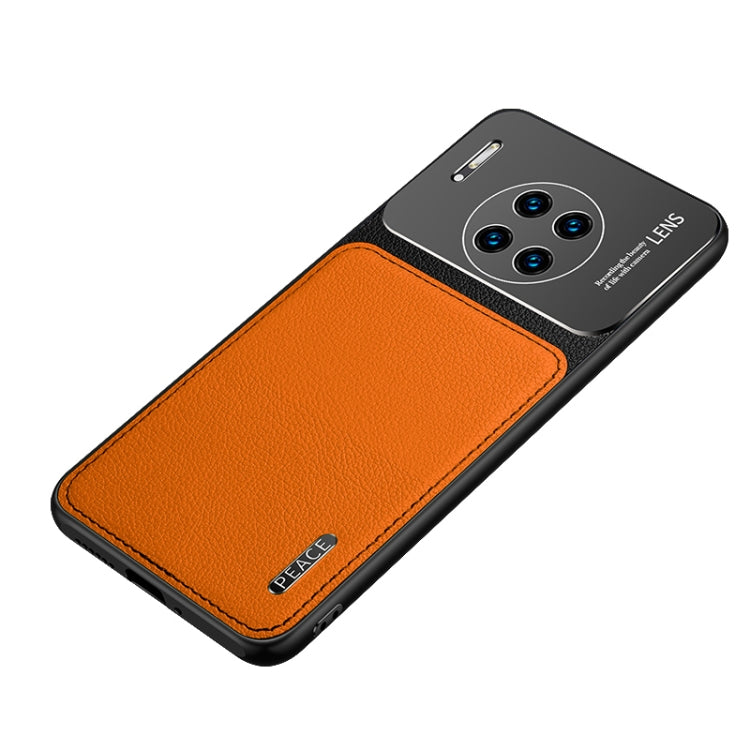 For Huawei Mate 30 Frosted Metal + Leather Texture Protective Case