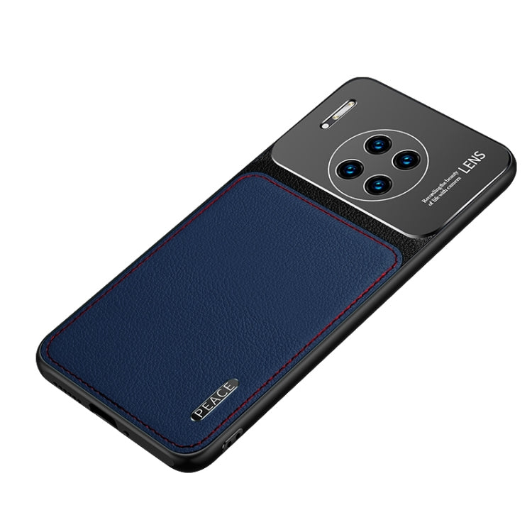 For Huawei Mate 30 Frosted Metal + Leather Texture Protective Case