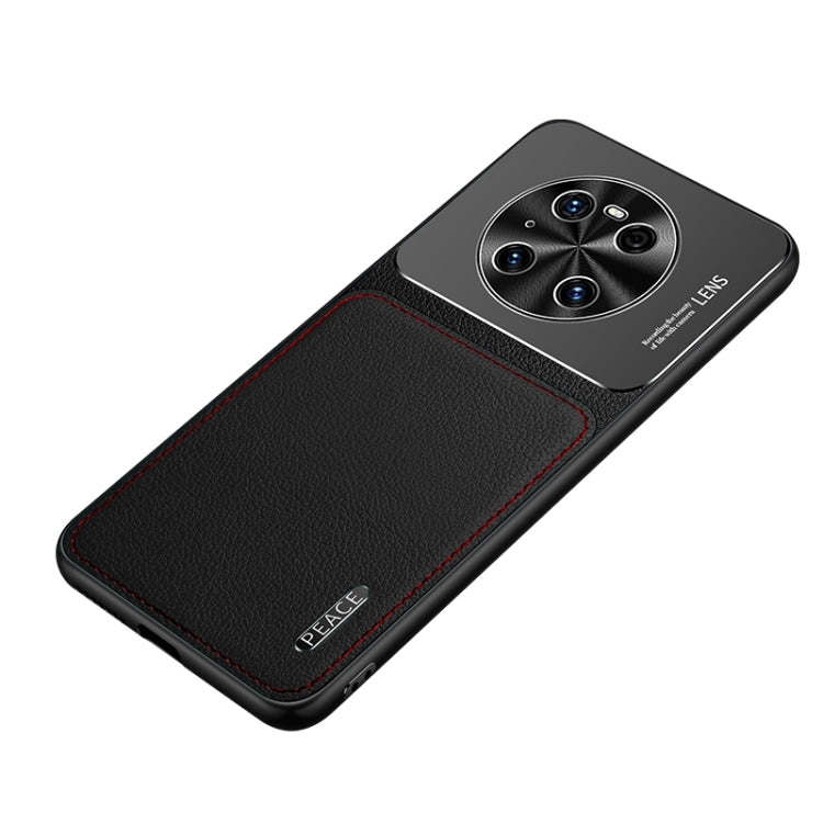 For Huawei Mate 40 Frosted Metal + Leather Texture Protective Case
