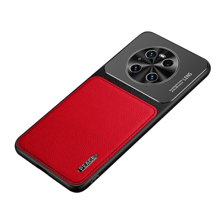 For Huawei Mate 40 Frosted Metal + Leather Texture Protective Case