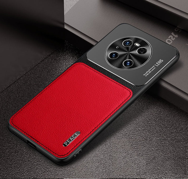 For Huawei Mate 40 Frosted Metal + Leather Texture Protective Case