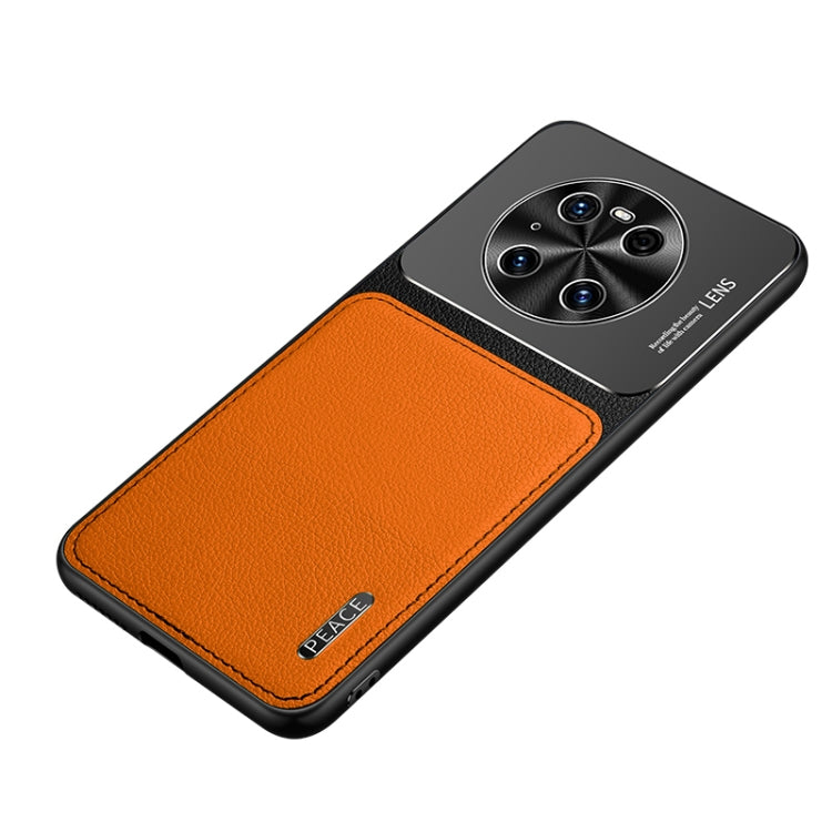 For Huawei Mate 40 Frosted Metal + Leather Texture Protective Case