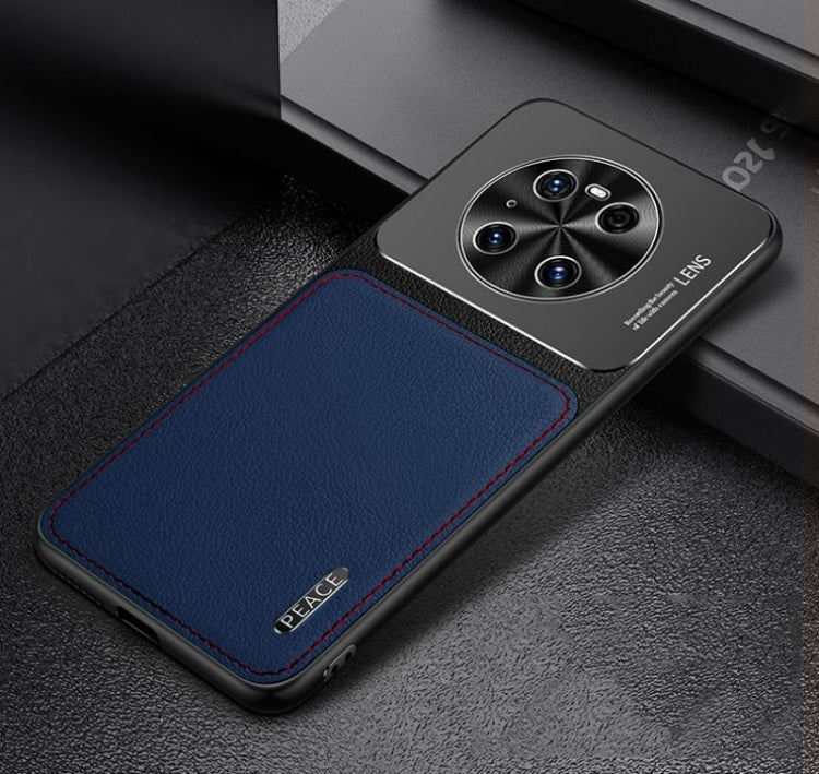 For Huawei Mate 40 Frosted Metal + Leather Texture Protective Case