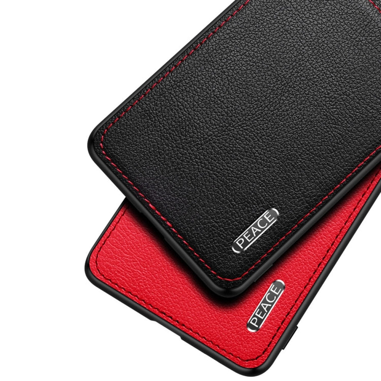For Huawei Mate 40 Frosted Metal + Leather Texture Protective Case