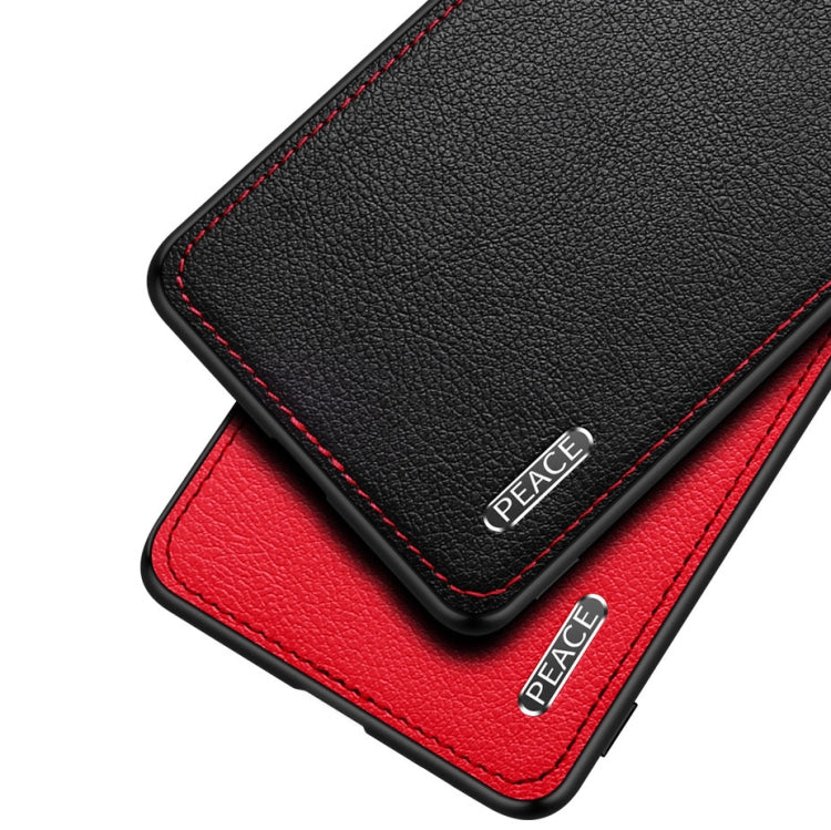 For Huawei nova 6 Frosted Metal + Leather Texture Protective Case