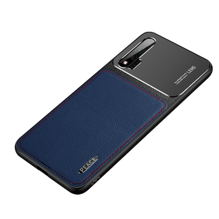For Huawei nova 6 Frosted Metal + Leather Texture Protective Case