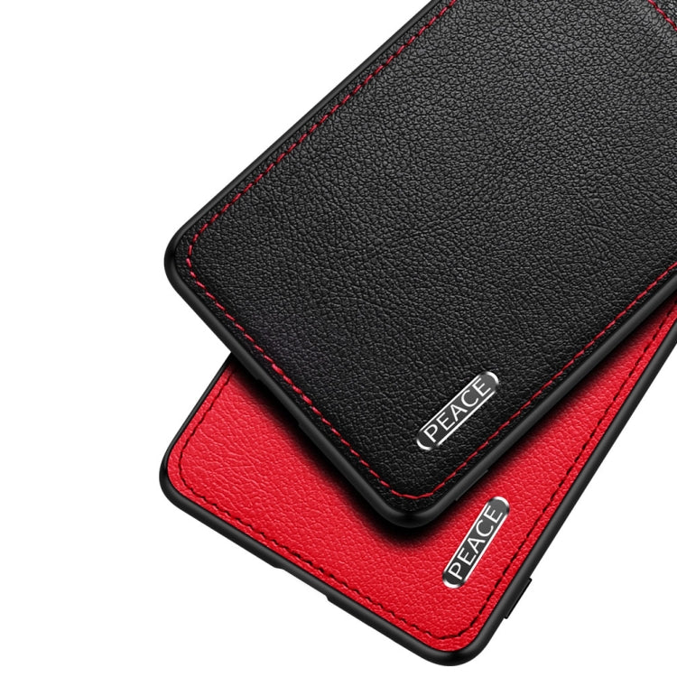 For Huawei nova 7 5G Frosted Metal + Leather Texture Protective Case