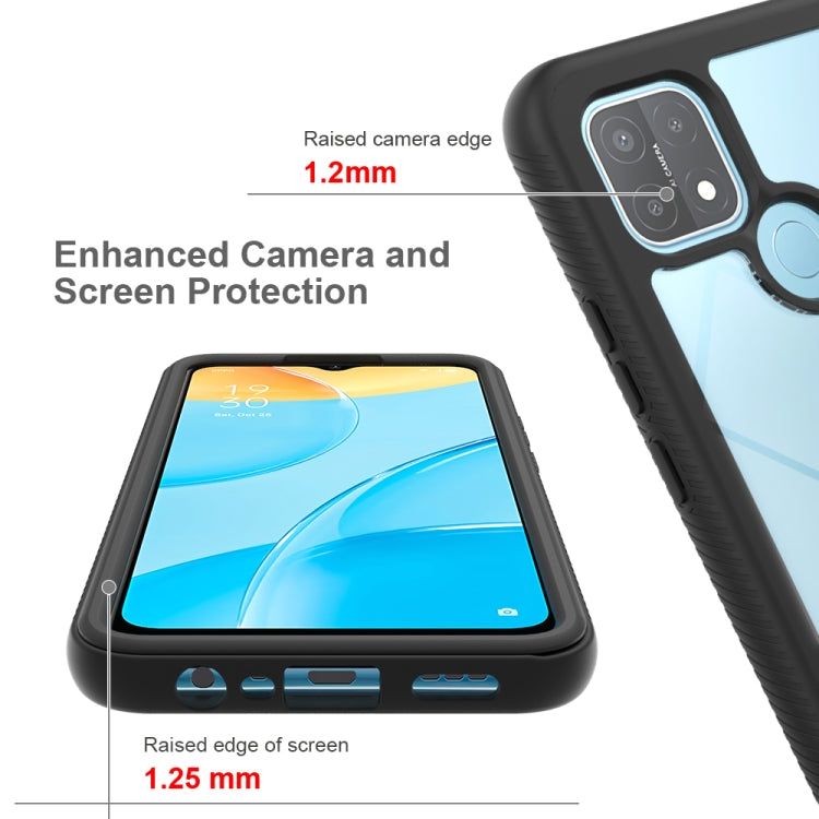 For OPPO A15 Starry Sky Solid Color Series Shockproof PC + TPU Protective Case
