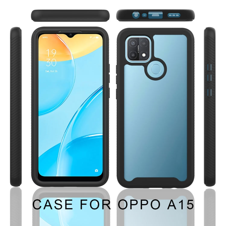 For OPPO A15 Starry Sky Solid Color Series Shockproof PC + TPU Protective Case