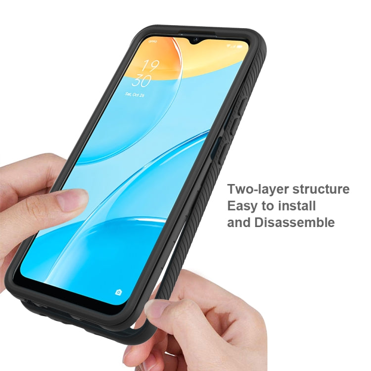 For OPPO A15 Starry Sky Solid Color Series Shockproof PC + TPU Protective Case
