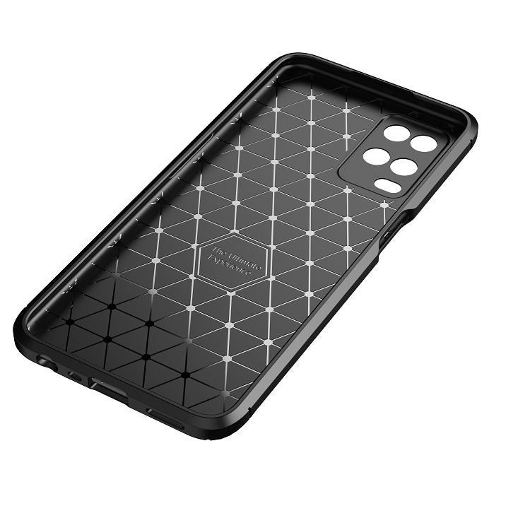 For OPPO A54 Carbon Fiber Texture Shockproof TPU Case