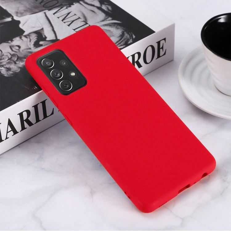 For Samsung A72 5G / 4G Pure Color Liquid Silicone Shockproof Full Coverage Case