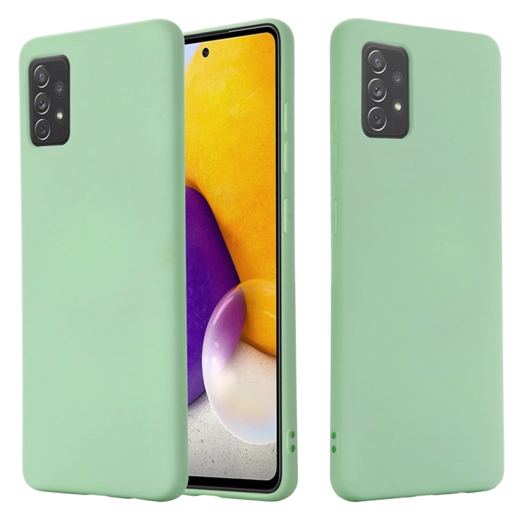 For Samsung A72 5G / 4G Pure Color Liquid Silicone Shockproof Full Coverage Case