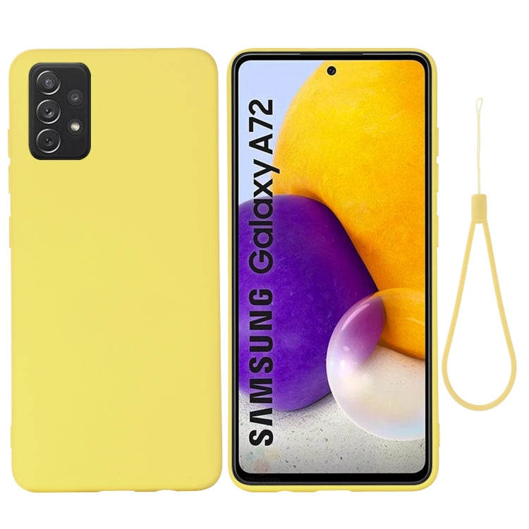 For Samsung A72 5G / 4G Pure Color Liquid Silicone Shockproof Full Coverage Case