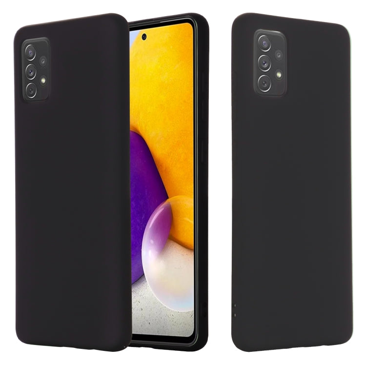 For Samsung A72 5G / 4G Pure Color Liquid Silicone Shockproof Full Coverage Case