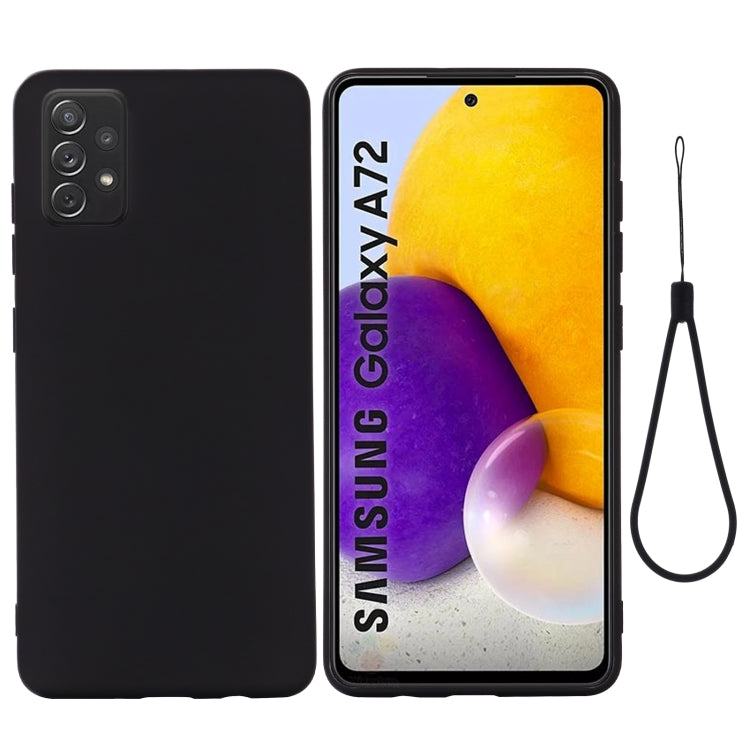 For Samsung A72 5G / 4G Pure Color Liquid Silicone Shockproof Full Coverage Case