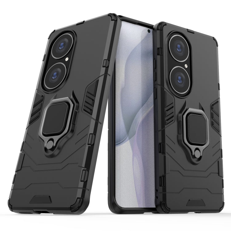 For Huawei P50 Pro PC + TPU Shockproof Protective Case with Magnetic Ring Holder
