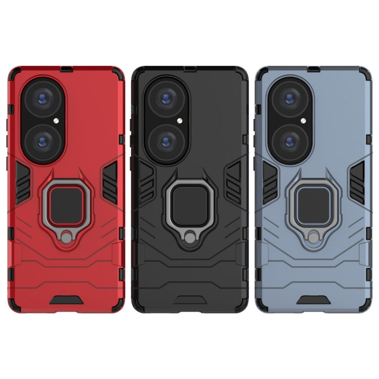 For Huawei P50 Pro PC + TPU Shockproof Protective Case with Magnetic Ring Holder