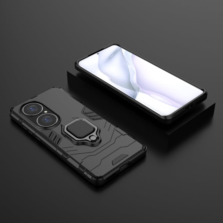 For Huawei P50 Pro PC + TPU Shockproof Protective Case with Magnetic Ring Holder
