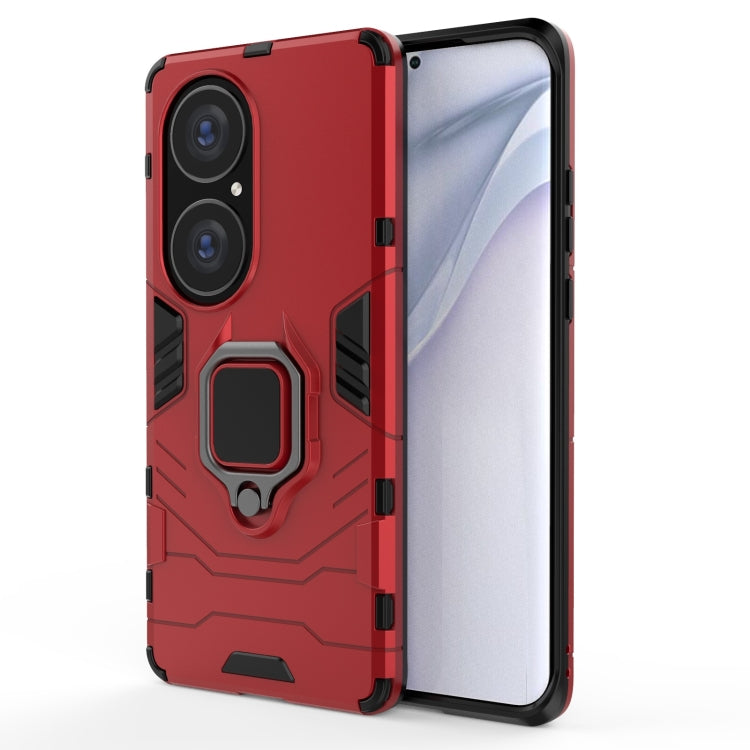 For Huawei P50 Pro PC + TPU Shockproof Protective Case with Magnetic Ring Holder