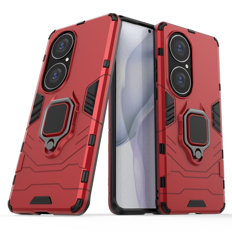 For Huawei P50 Pro PC + TPU Shockproof Protective Case with Magnetic Ring Holder