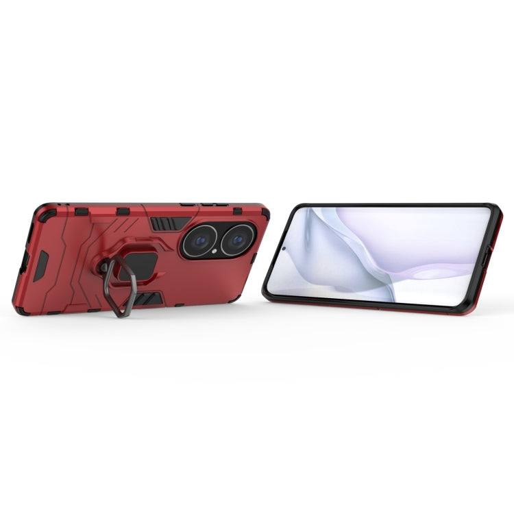 For Huawei P50 Pro PC + TPU Shockproof Protective Case with Magnetic Ring Holder