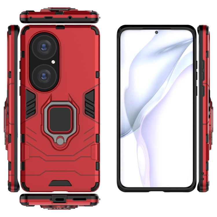 For Huawei P50 Pro PC + TPU Shockproof Protective Case with Magnetic Ring Holder