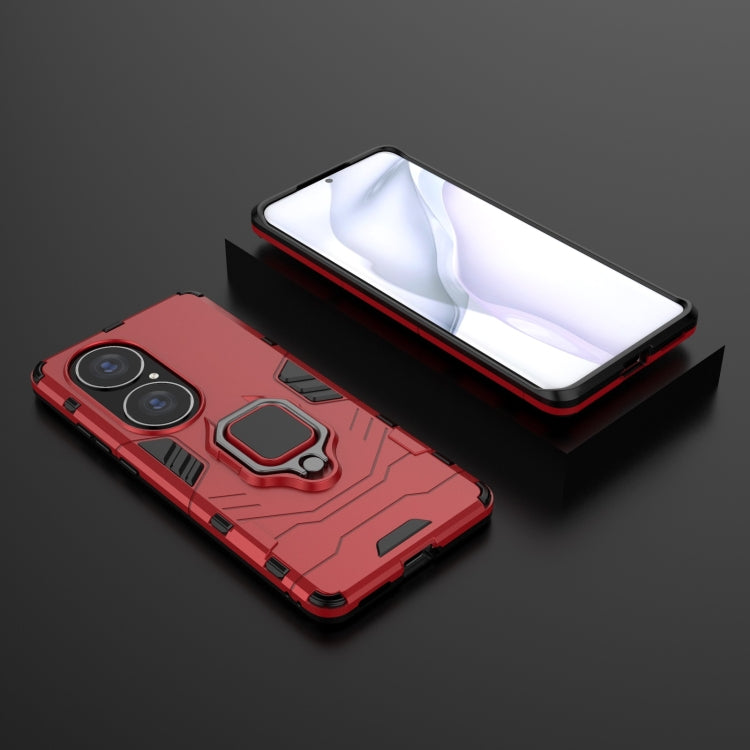 For Huawei P50 Pro PC + TPU Shockproof Protective Case with Magnetic Ring Holder