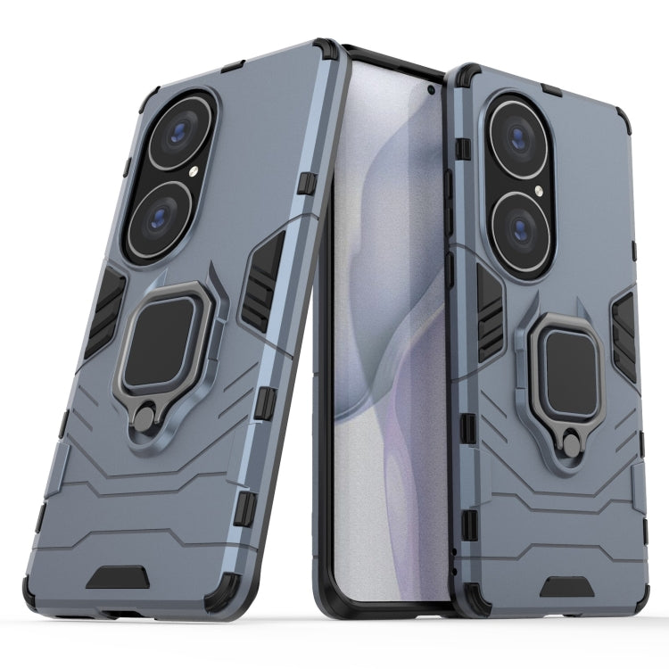 For Huawei P50 Pro PC + TPU Shockproof Protective Case with Magnetic Ring Holder