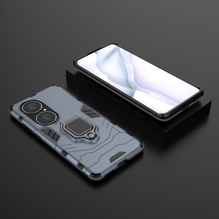 For Huawei P50 Pro PC + TPU Shockproof Protective Case with Magnetic Ring Holder