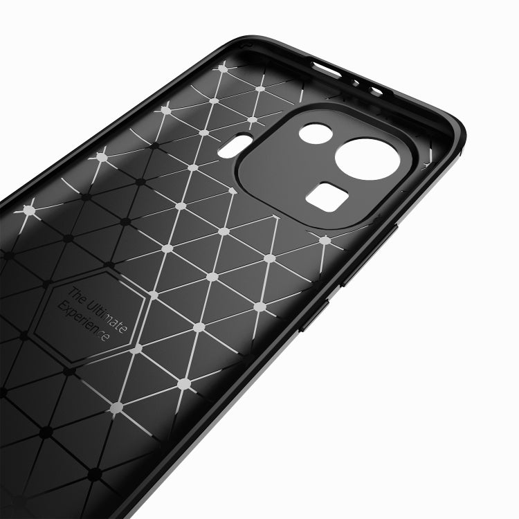 For Xiaomi Mi 11 Pro Brushed Texture Carbon Fiber TPU Case