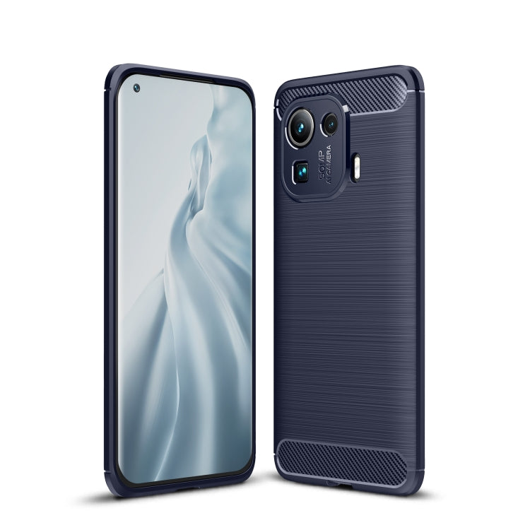 For Xiaomi Mi 11 Pro Brushed Texture Carbon Fiber TPU Case