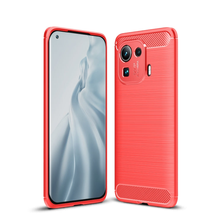 For Xiaomi Mi 11 Pro Brushed Texture Carbon Fiber TPU Case