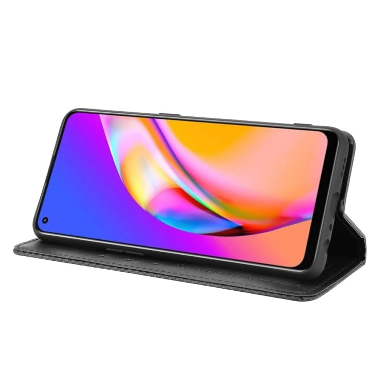 For OPPO A94 4G / F19 Pro 4G / Reno5 F Magnetic Buckle Retro Crazy Horse Texture Horizontal Flip Leather Case with Holder & Card Slots & Photo Frame