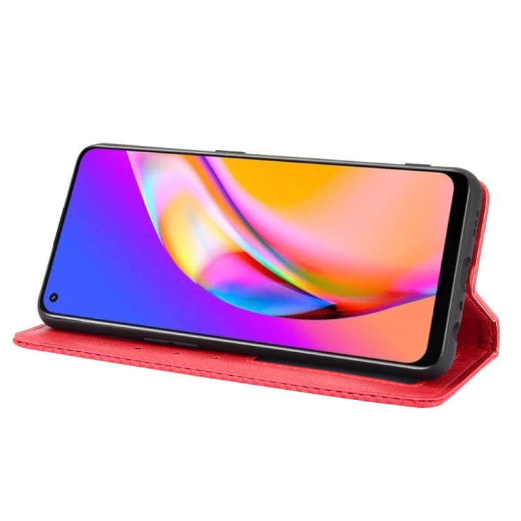 For OPPO A94 4G / F19 Pro 4G / Reno5 F Magnetic Buckle Retro Crazy Horse Texture Horizontal Flip Leather Case with Holder & Card Slots & Photo Frame