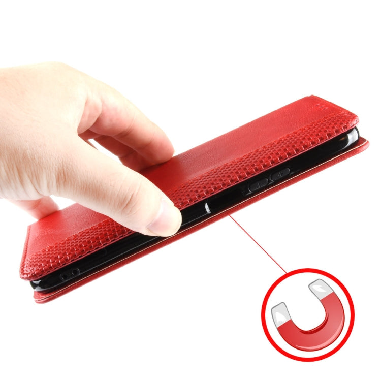 For OPPO A94 4G / F19 Pro 4G / Reno5 F Magnetic Buckle Retro Crazy Horse Texture Horizontal Flip Leather Case with Holder & Card Slots & Photo Frame
