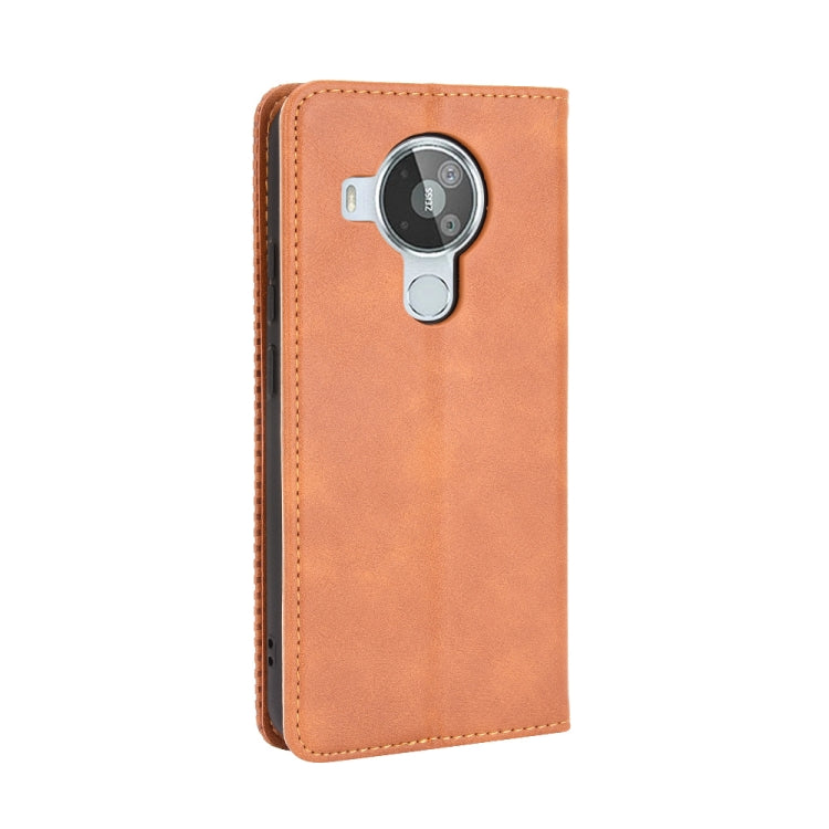 For Nokia 7.3 Magnetic Buckle Retro Crazy Horse Texture Horizontal Flip Leather Case with Holder & Card Slots & Photo Frame