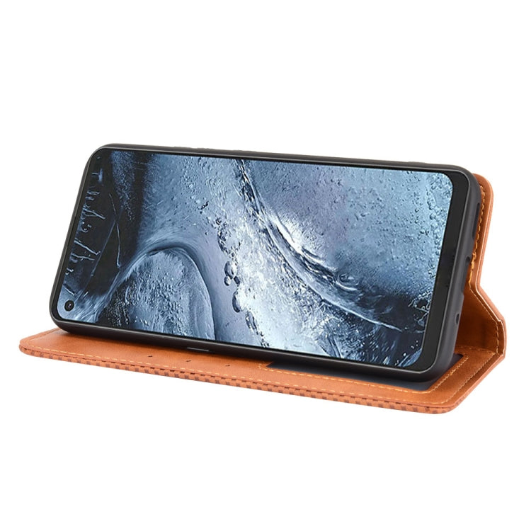 For Nokia 7.3 Magnetic Buckle Retro Crazy Horse Texture Horizontal Flip Leather Case with Holder & Card Slots & Photo Frame