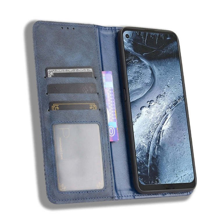 For Nokia 7.3 Magnetic Buckle Retro Crazy Horse Texture Horizontal Flip Leather Case with Holder & Card Slots & Photo Frame