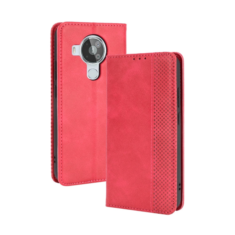 For Nokia 7.3 Magnetic Buckle Retro Crazy Horse Texture Horizontal Flip Leather Case with Holder & Card Slots & Photo Frame