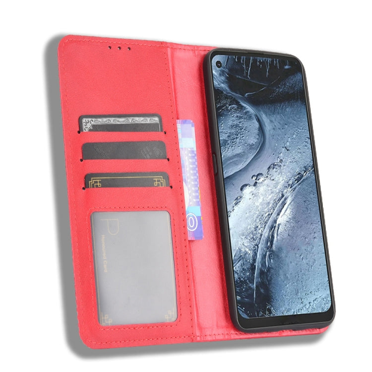 For Nokia 7.3 Magnetic Buckle Retro Crazy Horse Texture Horizontal Flip Leather Case with Holder & Card Slots & Photo Frame