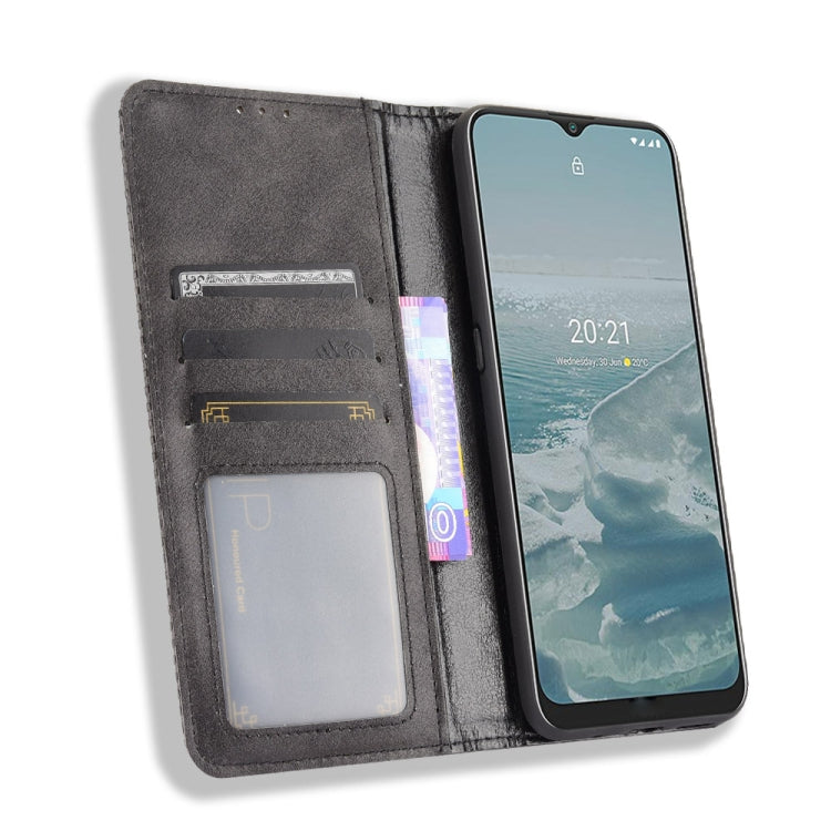 For Nokia G20 / G10 Magnetic Buckle Retro Crazy Horse Texture Horizontal Flip Leather Case with Holder & Card Slots & Photo Frame