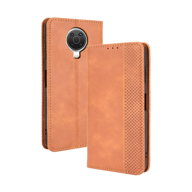 For Nokia G20 / G10 Magnetic Buckle Retro Crazy Horse Texture Horizontal Flip Leather Case with Holder & Card Slots & Photo Frame