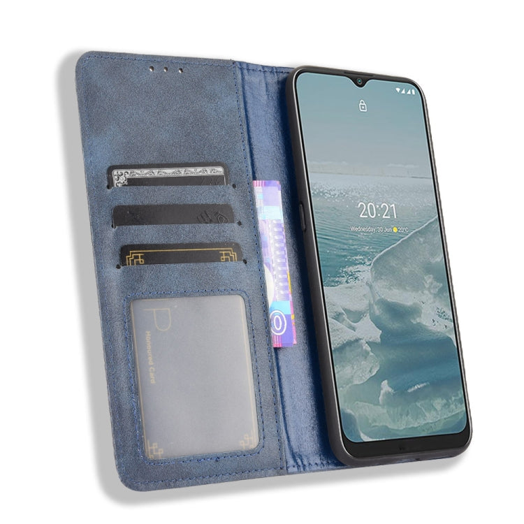 For Nokia G20 / G10 Magnetic Buckle Retro Crazy Horse Texture Horizontal Flip Leather Case with Holder & Card Slots & Photo Frame