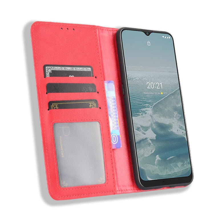 For Nokia G20 / G10 Magnetic Buckle Retro Crazy Horse Texture Horizontal Flip Leather Case with Holder & Card Slots & Photo Frame