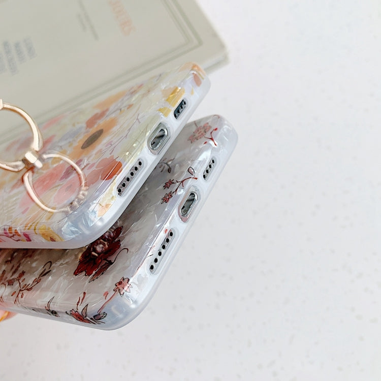 For iPhone 12 Pro Max Shell Pattern Protective Case with Rotating Holder