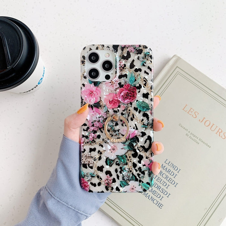 For iPhone 11 Shell Pattern Protective Case with Rotating Holder