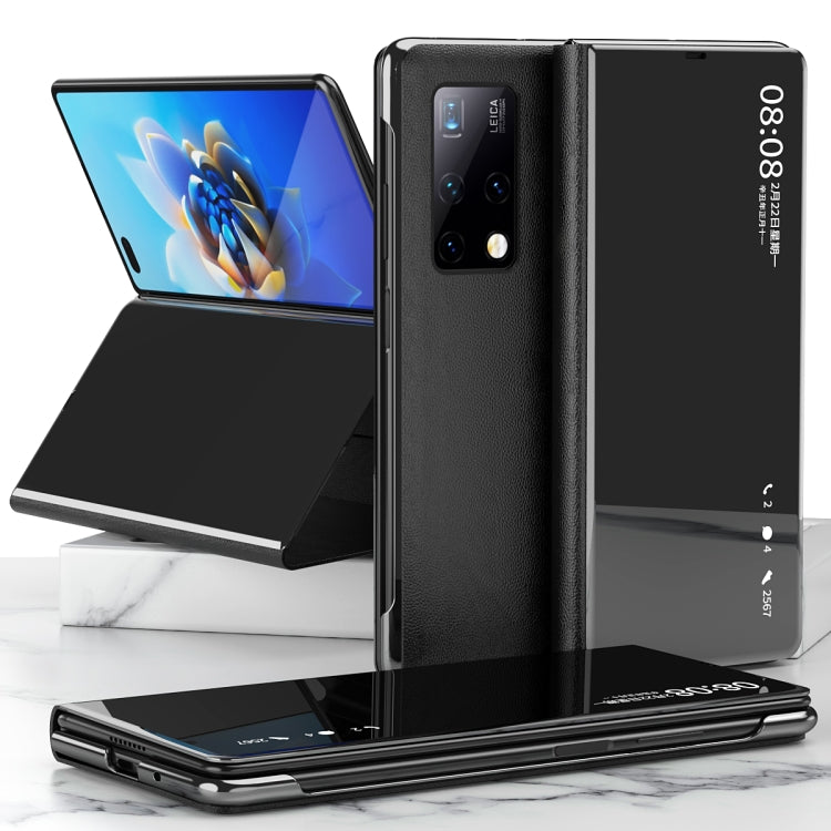 For Huawei Mate X2 Electroplated Mirror Protective Case with Holder