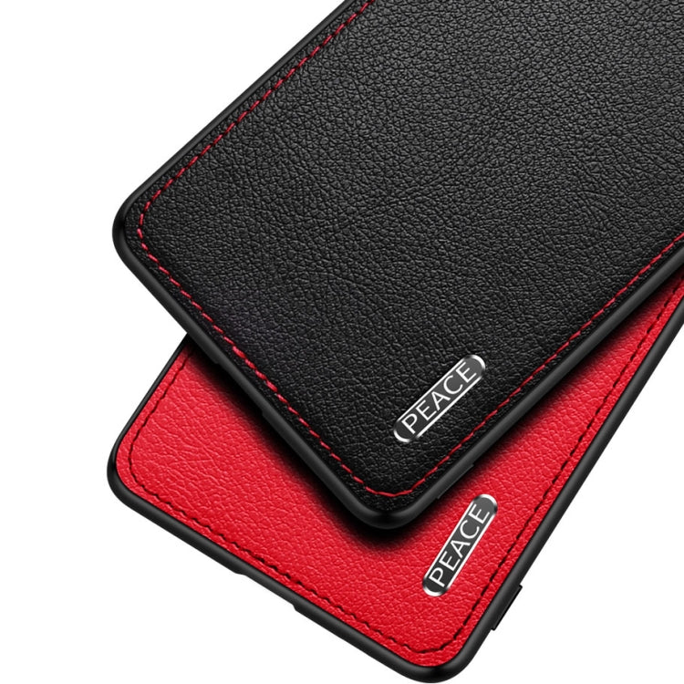 For OPPO Reno4 Pro Frosted Metal + Leather Texture Protective Case