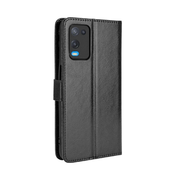 For OPPO A54 4G Retro Crazy Horse Texture Horizontal Flip Leather Case with Holder & Card Slots & Lanyard